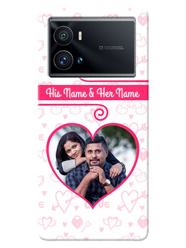 Custom iQOO 9 Pro 5G Personalized Phone Cases: Heart Shape Love Design