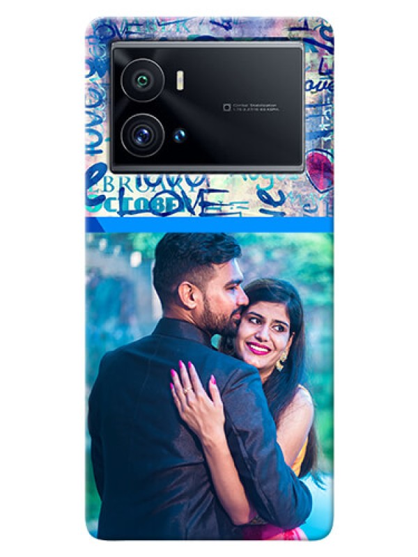 Custom iQOO 9 Pro 5G Mobile Covers Online: Colorful Love Design