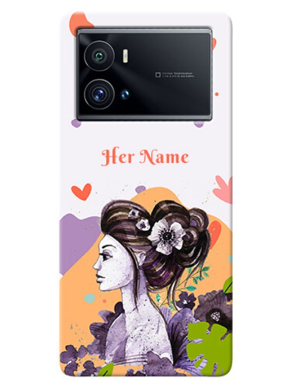Custom iQOO 9 Pro 5G Custom Mobile Case with Woman And Nature Design