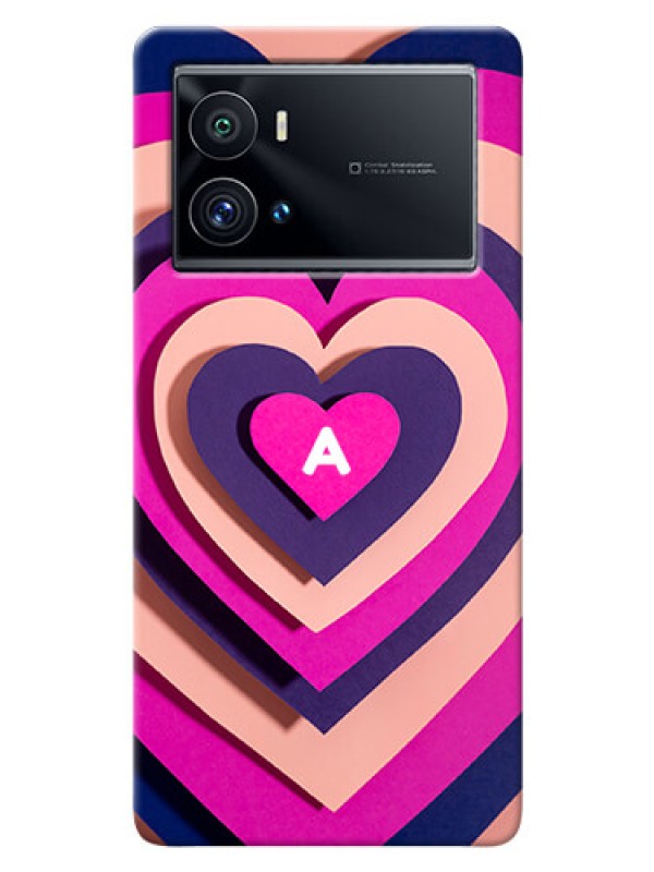 Custom iQOO 9 Pro 5G Custom Mobile Case with Cute Heart Pattern Design