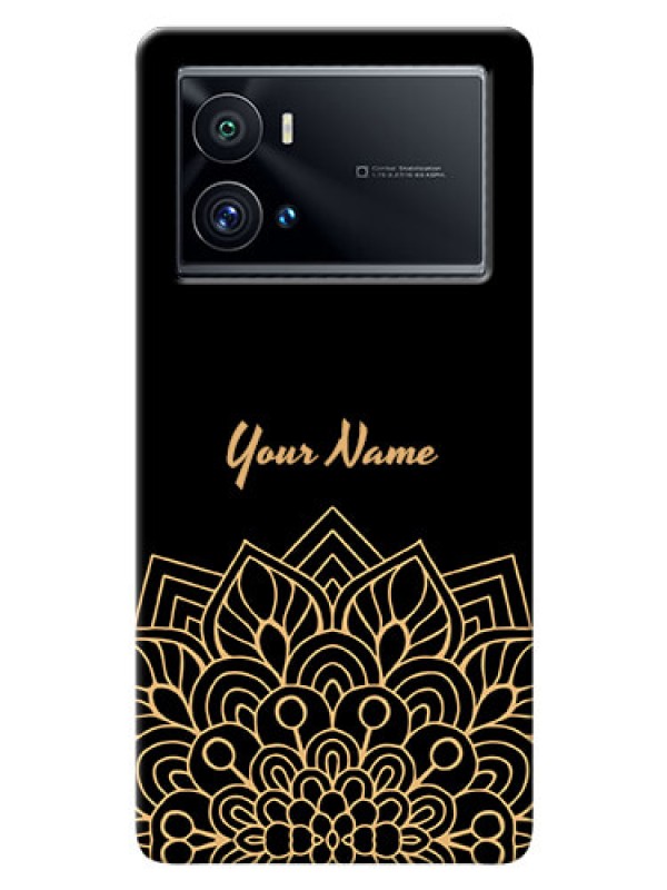 Custom iQOO 9 Pro 5G Back Covers: Golden mandala Design
