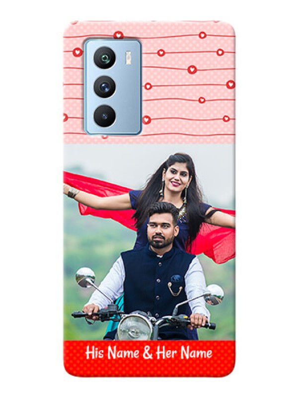 Custom iQOO 9 SE 5G Custom Phone Cases: Red Pattern Case Design