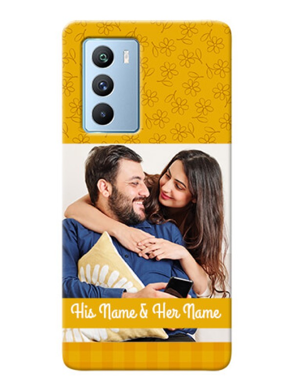 Custom iQOO 9 SE 5G mobile phone covers: Yellow Floral Design