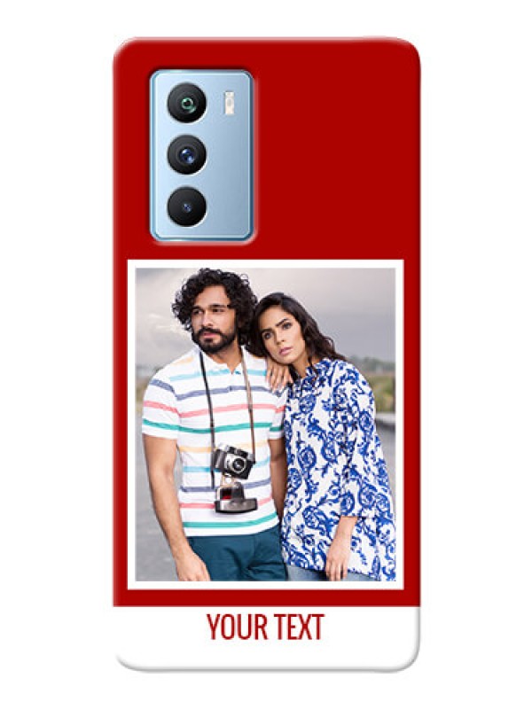 Custom iQOO 9 SE 5G mobile phone covers: Simple Red Color Design