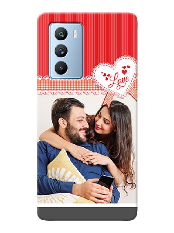 Custom iQOO 9 SE 5G phone cases online: Red Love Pattern Design
