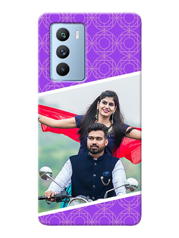 Custom iQOO 9 SE 5G mobile back covers online: violet Pattern Design