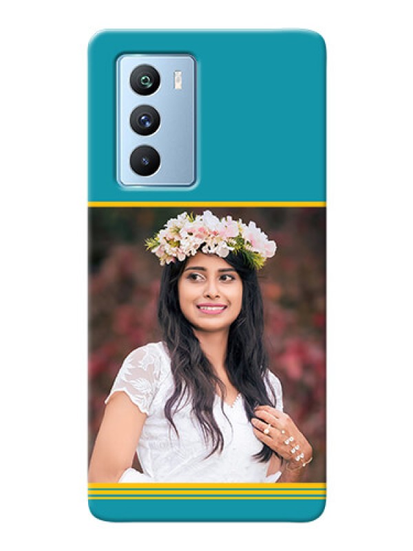 Custom iQOO 9 SE 5G personalized phone covers: Yellow & Blue Design 