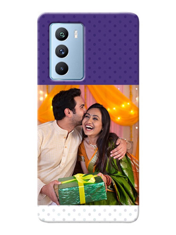 Custom iQOO 9 SE 5G mobile phone cases: Violet Pattern Design