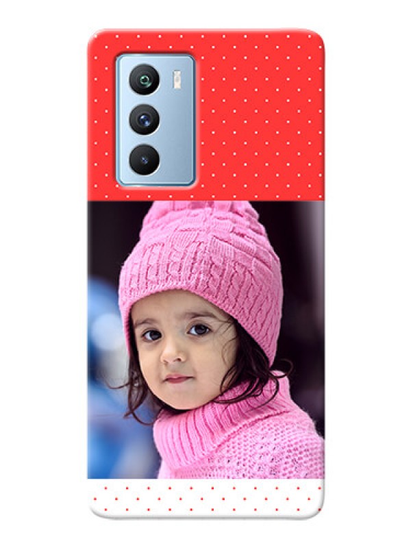 Custom iQOO 9 SE 5G personalised phone covers: Red Pattern Design