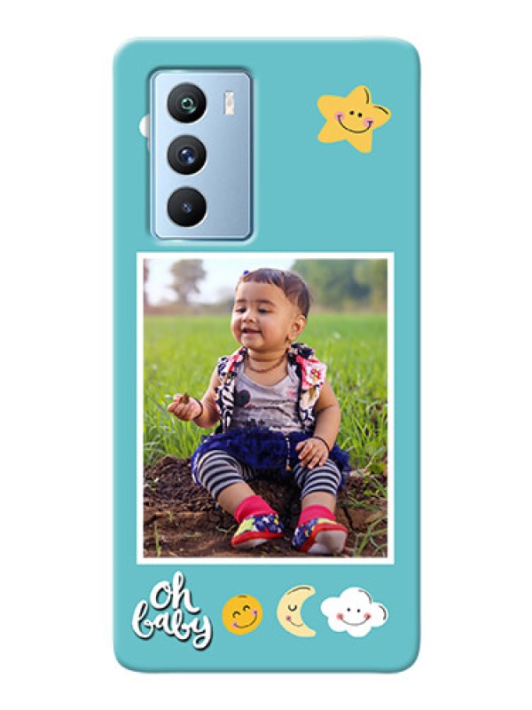 Custom iQOO 9 SE 5G Personalised Phone Cases: Smiley Kids Stars Design