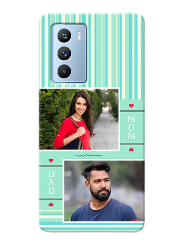 Custom iQOO 9 SE 5G custom mobile phone covers: Mom & Dad Pic Design