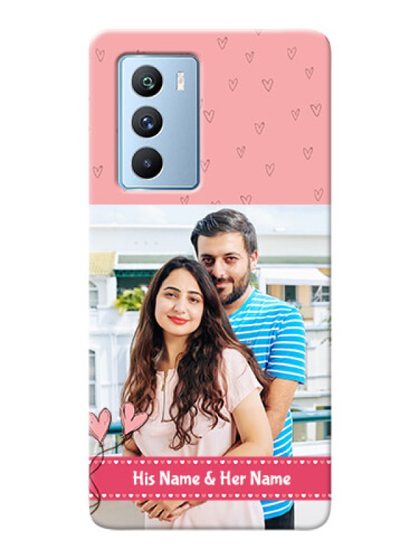 Custom iQOO 9 SE 5G phone back covers: Love Design Peach Color