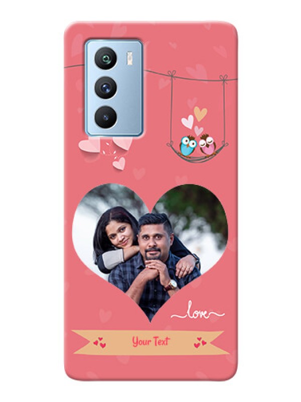 Custom iQOO 9 SE 5G custom phone covers: Peach Color Love Design 