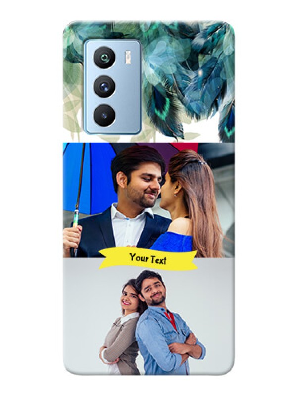 Custom iQOO 9 SE 5G Phone Cases: Image with Boho Peacock Feather Design