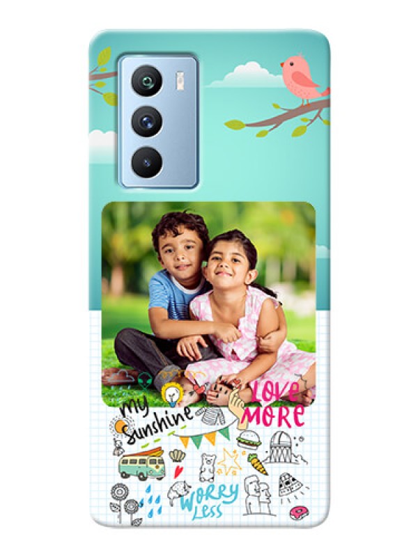 Custom iQOO 9 SE 5G phone cases online: Doodle love Design