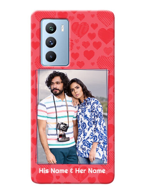 Custom iQOO 9 SE 5G Mobile Back Covers: with Red Heart Symbols Design