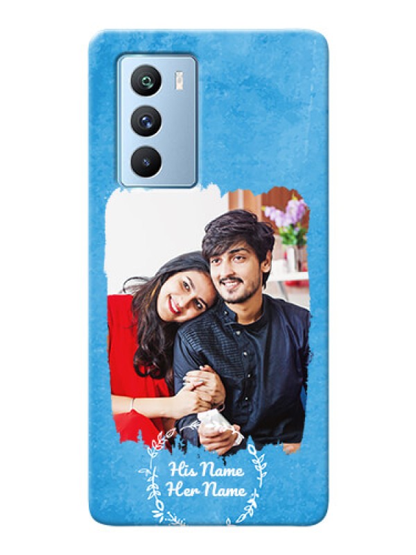 Custom iQOO 9 SE 5G custom mobile cases: Blue Color Vintage Design