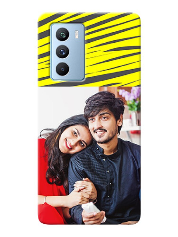 Custom iQOO 9 SE 5G Personalised mobile covers: Yellow Abstract Design