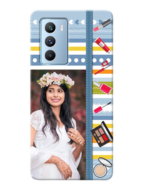 Custom iQOO 9 SE 5G Personalized Mobile Cases: Makeup Icons Design