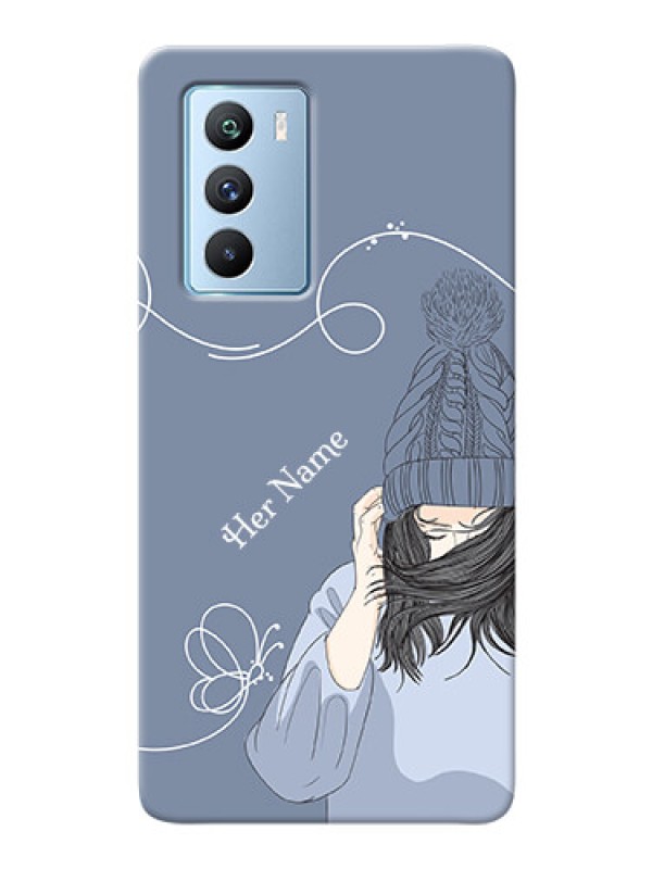 Custom iQOO 9 Se Custom Mobile Case with Girl in winter outfit Design