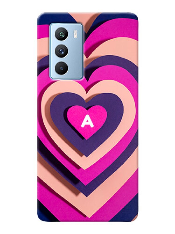 Custom iQOO 9 Se Custom Mobile Case with Cute Heart Pattern Design