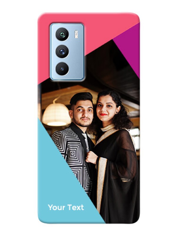 Custom iQOO 9 Se Custom Phone Cases: Stacked Triple colour Design