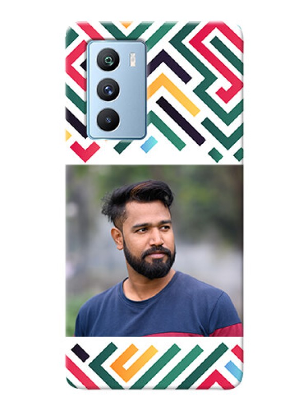 Custom iQOO 9 Se Custom Mobile Case with Colorful Maze Pattern Design