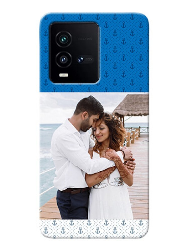 Custom iQOO 9T 5G Mobile Phone Covers: Blue Anchors Design