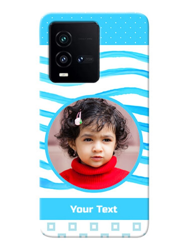 Custom iQOO 9T 5G phone back covers: Simple Blue Case Design