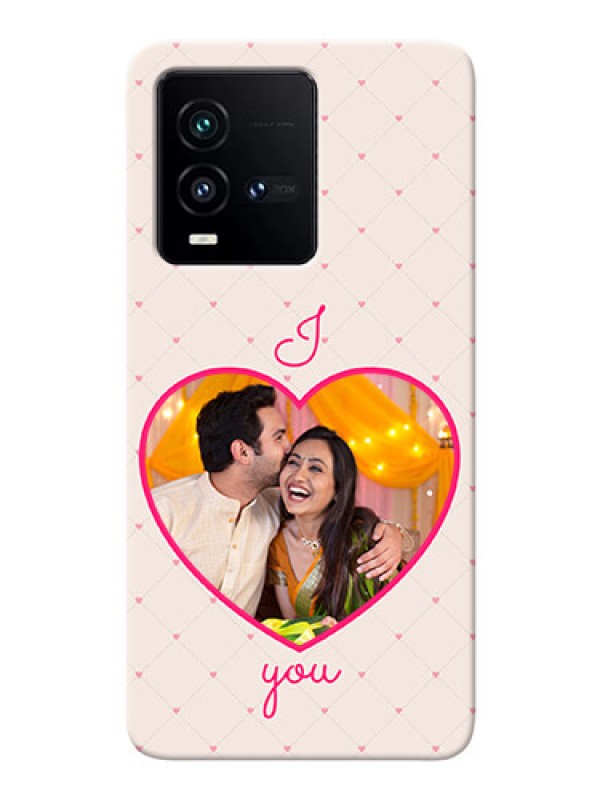 Custom iQOO 9T 5G Personalized Mobile Covers: Heart Shape Design