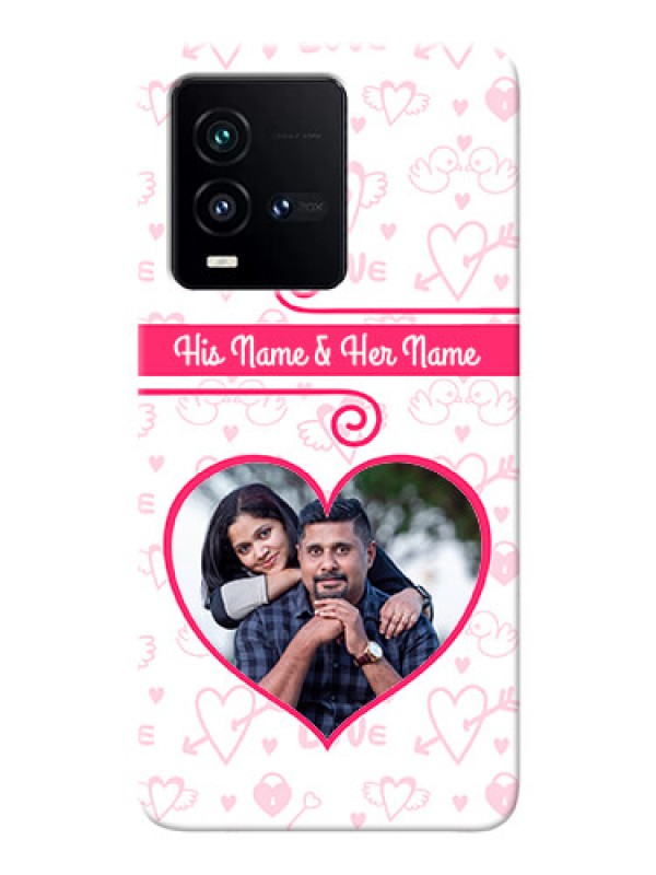 Custom iQOO 9T 5G Personalized Phone Cases: Heart Shape Love Design