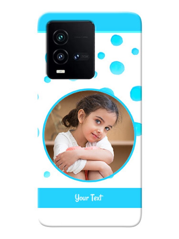 Custom iQOO 9T 5G Custom Phone Covers: Blue Bubbles Pattern Design