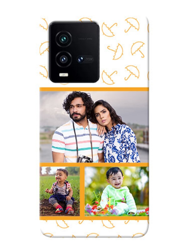 Custom iQOO 9T 5G Personalised Phone Cases: Yellow Pattern Design
