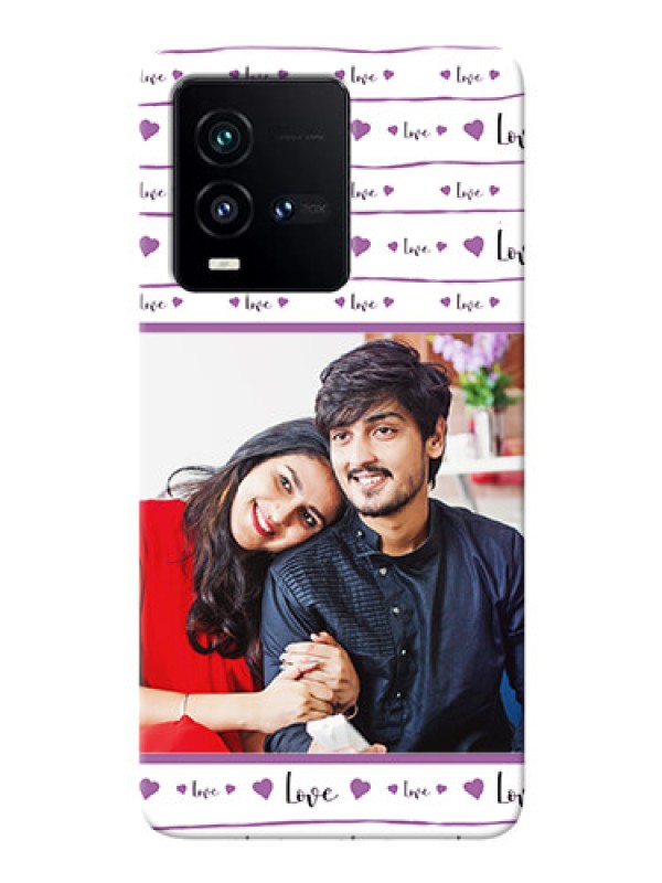 Custom iQOO 9T 5G Mobile Back Covers: Couples Heart Design