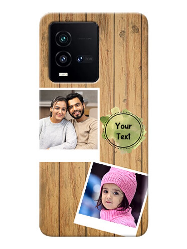 Custom iQOO 9T 5G Custom Mobile Phone Covers: Wooden Texture Design