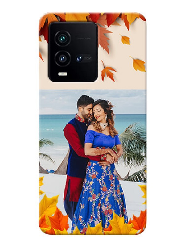 Custom iQOO 9T 5G Mobile Phone Cases: Autumn Maple Leaves Design