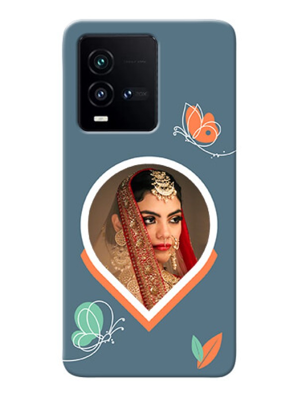 Custom iQOO 9T 5G Custom Mobile Case with Droplet Butterflies Design