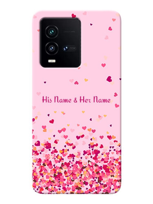 Custom iQOO 9T 5G Phone Back Covers: Floating Hearts Design