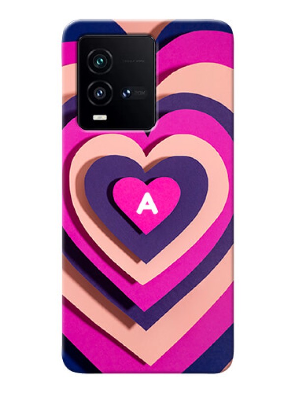 Custom iQOO 9T 5G Custom Mobile Case with Cute Heart Pattern Design