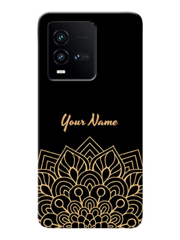 Custom iQOO 9T 5G Back Covers: Golden mandala Design