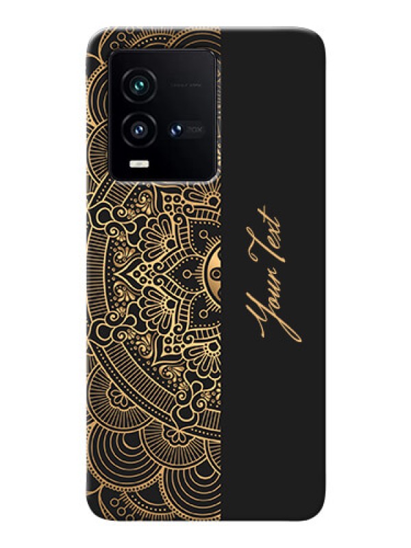 Custom iQOO 9T 5G Back Covers: Mandala art with custom text Design