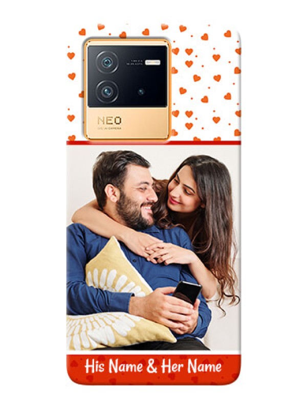 Custom iQOO Neo 6 5G Phone Back Covers: Orange Love Symbol Design
