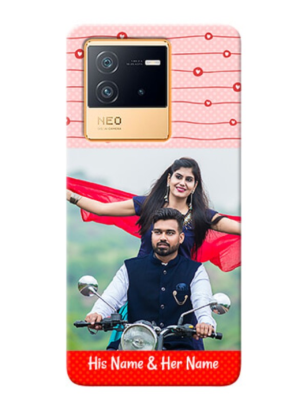 Custom iQOO Neo 6 5G Custom Phone Cases: Red Pattern Case Design