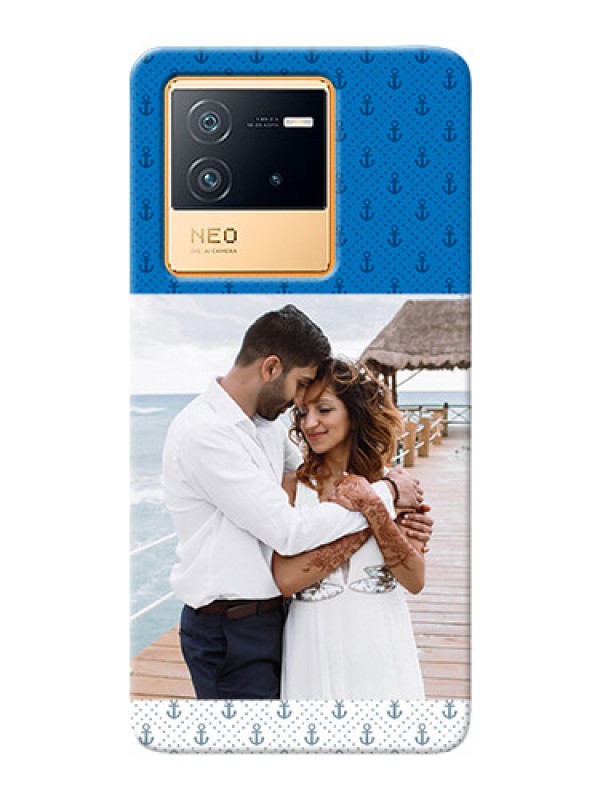Custom iQOO Neo 6 5G Mobile Phone Covers: Blue Anchors Design
