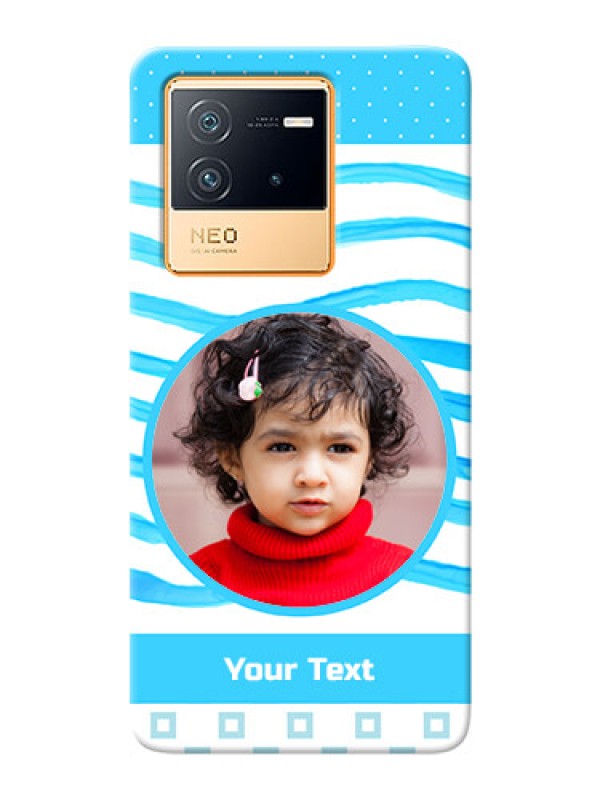 Custom iQOO Neo 6 5G phone back covers: Simple Blue Case Design