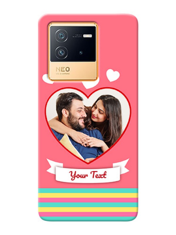 Custom iQOO Neo 6 5G Personalised mobile covers: Love Doodle Design