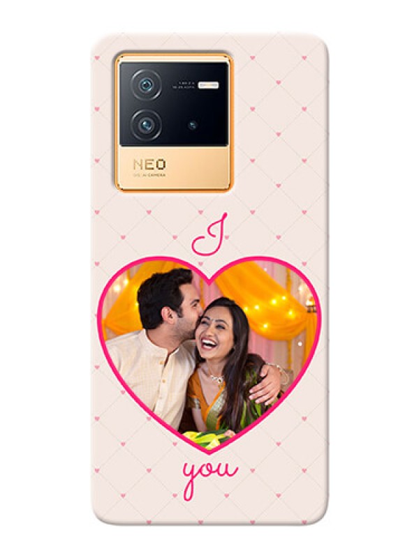 Custom iQOO Neo 6 5G Personalized Mobile Covers: Heart Shape Design