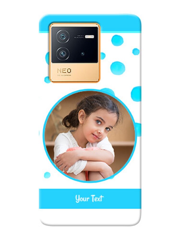 Custom iQOO Neo 6 5G Custom Phone Covers: Blue Bubbles Pattern Design