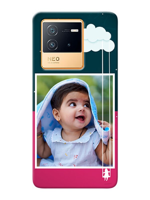Custom iQOO Neo 6 5G custom phone covers: Cute Girl with Cloud Design