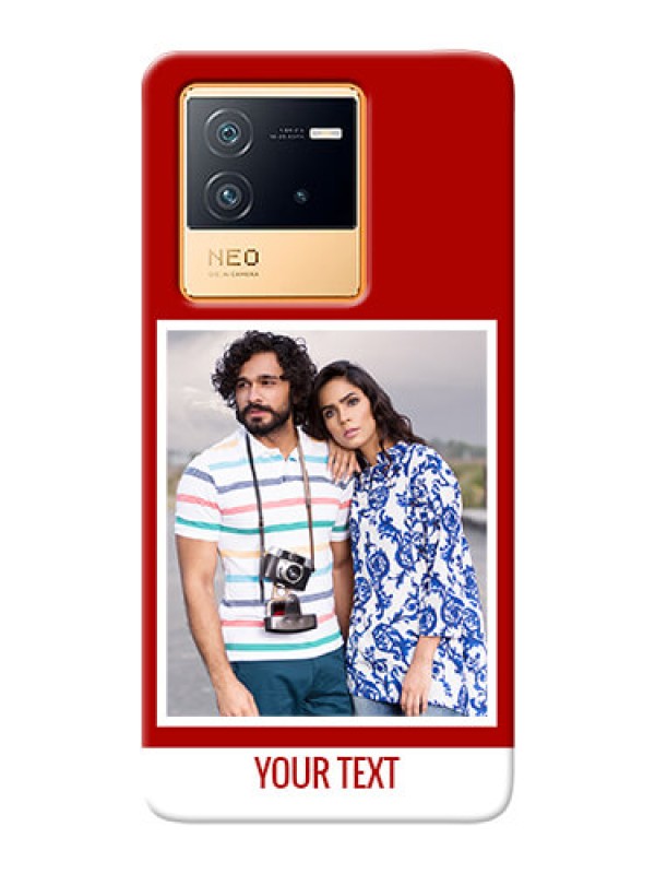 Custom iQOO Neo 6 5G mobile phone covers: Simple Red Color Design